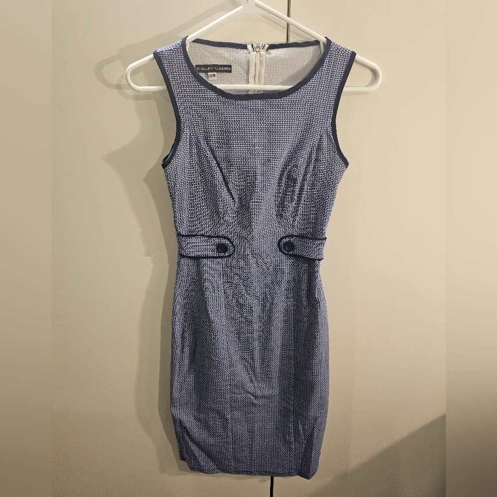 Shelley Klassen Womans XS Blue Print Dress